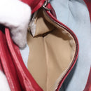Bottega Veneta INTRECCIATO Hand Bag Leather Outlet Red Gold Auth 209838V-24