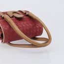 Bottega Veneta INTRECCIATO Hand Bag Leather Outlet Red Gold Auth 209838V-7
