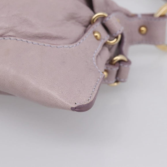 FENDI Shoulder Bag Leather Purple Gold 8BR414 Auth 209839V