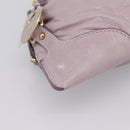 FENDI Shoulder Bag Leather Purple Gold 8BR414 Auth 209839V-12