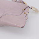 FENDI Shoulder Bag Leather Purple Gold 8BR414 Auth 209839V-13