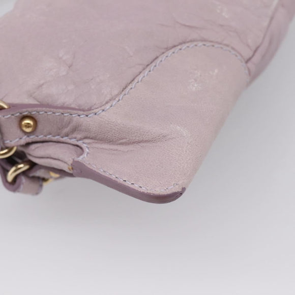 FENDI Shoulder Bag Leather Purple Gold 8BR414 Auth 209839V