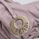 FENDI Shoulder Bag Leather Purple Gold 8BR414 Auth 209839V-16