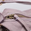FENDI Shoulder Bag Leather Purple Gold 8BR414 Auth 209839V-17