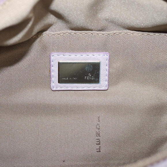 FENDI Shoulder Bag Leather Purple Gold 8BR414 Auth 209839V