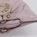 FENDI Shoulder Bag Leather Purple Gold 8BR414 Auth 209839V-5
