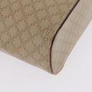 CELINE Macadam Vanity Cosmetic Pouch PVC Beige Gold Auth 209840A-10