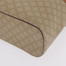 CELINE Macadam Vanity Cosmetic Pouch PVC Beige Gold Auth 209840A-11