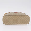 CELINE Macadam Vanity Cosmetic Pouch PVC Beige Gold Auth 209840A-9