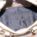 Miu Miu Hand Bag Vitellolux 2way Beige Silver Auth 209843V-21