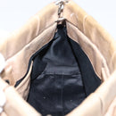 Miu Miu Hand Bag Vitellolux 2way Beige Silver Auth 209843V-22