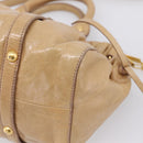Miu Miu Hand Bag Vitellolux 2way Beige Gold Auth 209844V-14
