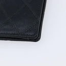CHANEL Bicolore Card Case Satin Black Gold CC Auth 209845V-10