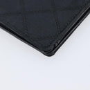 CHANEL Bicolore Card Case Satin Black Gold CC Auth 209845V-11