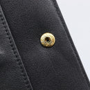 CHANEL Bicolore Card Case Satin Black Gold CC Auth 209845V-16