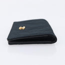 CHANEL Bicolore Card Case Satin Black Gold CC Auth 209845V-4