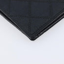 CHANEL Bicolore Card Case Satin Black Gold CC Auth 209845V-9