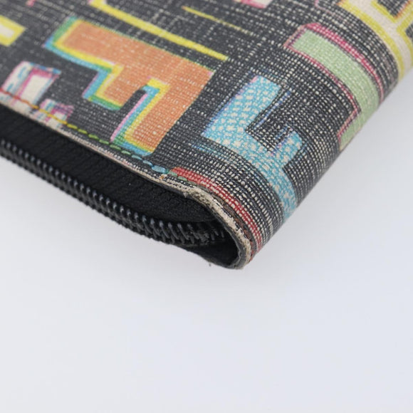 FENDI Zucca Canvas Long Wallet Multicolor Gold Auth 209846
