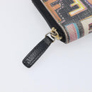 FENDI Zucca Canvas Long Wallet Multicolor Gold Auth 209846-12