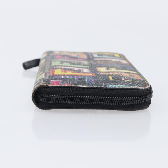 FENDI Zucca Canvas Long Wallet Multicolor Gold Auth 209846