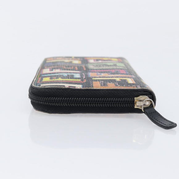 FENDI Zucca Canvas Long Wallet Multicolor Gold Auth 209846