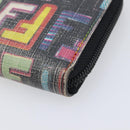 FENDI Zucca Canvas Long Wallet Multicolor Gold Auth 209846-8