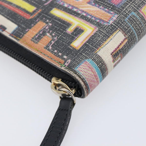 FENDI Zucca Canvas Long Wallet Multicolor Gold Auth 209846