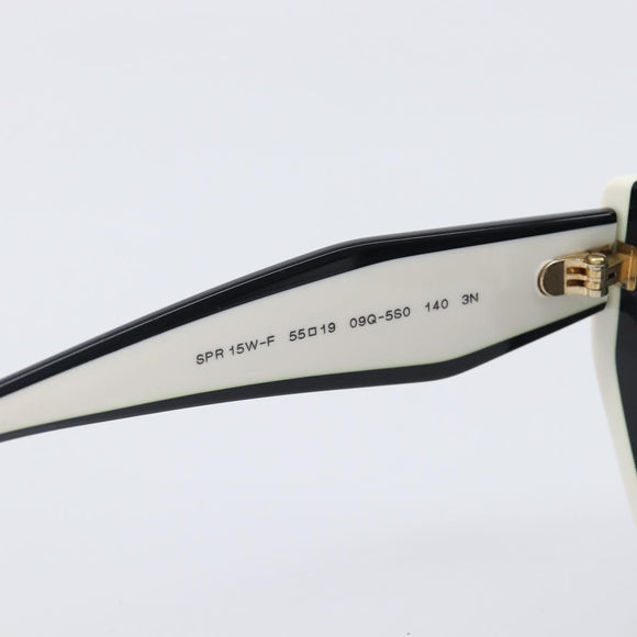 PRADA Sunglasses Plastic Black Gold Auth 209848