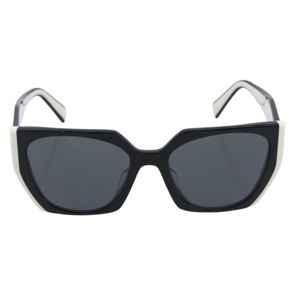 PRADA Sunglasses Plastic Black Gold Auth 209848