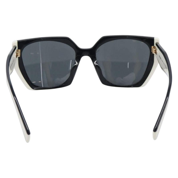 PRADA Sunglasses Plastic Black Gold Auth 209848