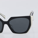 PRADA Sunglasses Plastic Black Gold Auth 209848-7