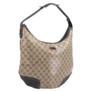 GUCCI GG Crystal Web Sherry Line Bag Coated Canvas Beige 293596 Auth 209851V-1