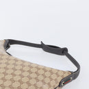 GUCCI GG Crystal Web Sherry Line Bag Coated Canvas Beige 293596 Auth 209851V-10