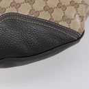 GUCCI GG Crystal Web Sherry Line Bag Coated Canvas Beige 293596 Auth 209851V-12