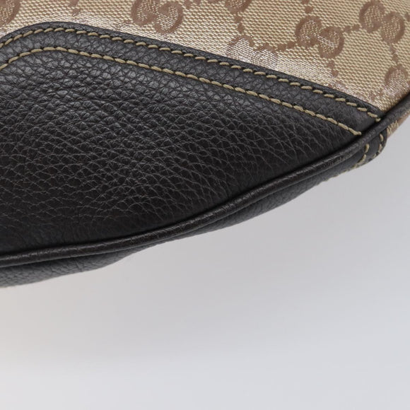 GUCCI GG Crystal Web Sherry Line Bag Coated Canvas Beige 293596 Auth 209851V