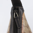 GUCCI GG Crystal Web Sherry Line Bag Coated Canvas Beige 293596 Auth 209851V-19