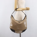 GUCCI GG Crystal Web Sherry Line Bag Coated Canvas Beige 293596 Auth 209851V-27