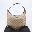 GUCCI GG Crystal Web Sherry Line Bag Coated Canvas Beige 293596 Auth 209851V-28