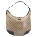 GUCCI GG Crystal Web Sherry Line Bag Coated Canvas Beige 293596 Auth 209851V-2
