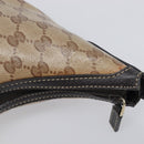 GUCCI GG Crystal Web Sherry Line Bag Coated Canvas Beige 293596 Auth 209851V-8