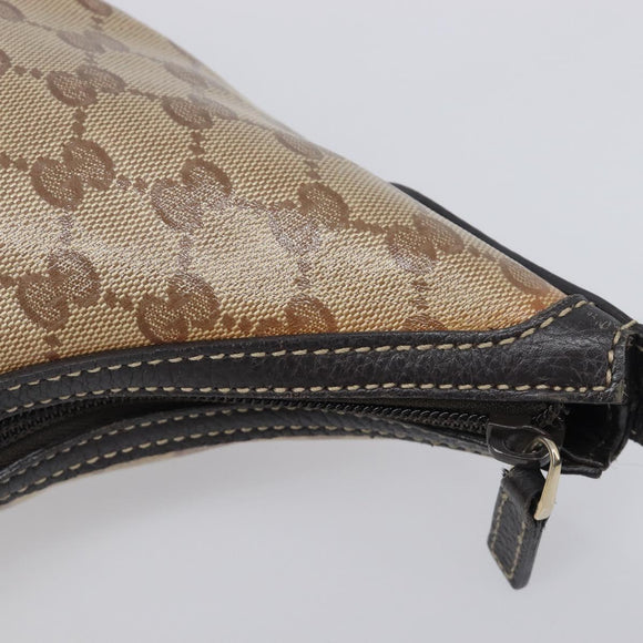 GUCCI GG Crystal Web Sherry Line Bag Coated Canvas Beige 293596 Auth 209851V