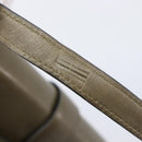 CELINE Shoulder Bag Leather Khaki Gold Auth 209858-10