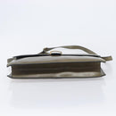 CELINE Shoulder Bag Leather Khaki Gold Auth 209858-11