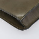 CELINE Shoulder Bag Leather Khaki Gold Auth 209858-13