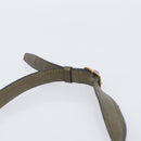 CELINE Shoulder Bag Leather Khaki Gold Auth 209858-9