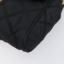 PRADA Chain Shoulder Bag Nylon Black Gold Auth 209862A-11