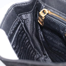 PRADA Chain Shoulder Bag Nylon Black Gold Auth 209862A-21