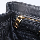 PRADA Chain Shoulder Bag Nylon Black Gold Auth 209862A-22