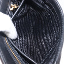 PRADA Chain Shoulder Bag Nylon Black Gold Auth 209862A-25