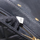 PRADA Chain Shoulder Bag Nylon Black Gold Auth 209862A-25